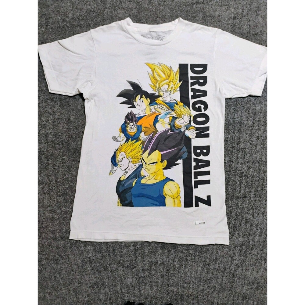 Dragon Ball Z Anime Graphic T Shirt Mens Small White DBZ Goku Vegeta Tee